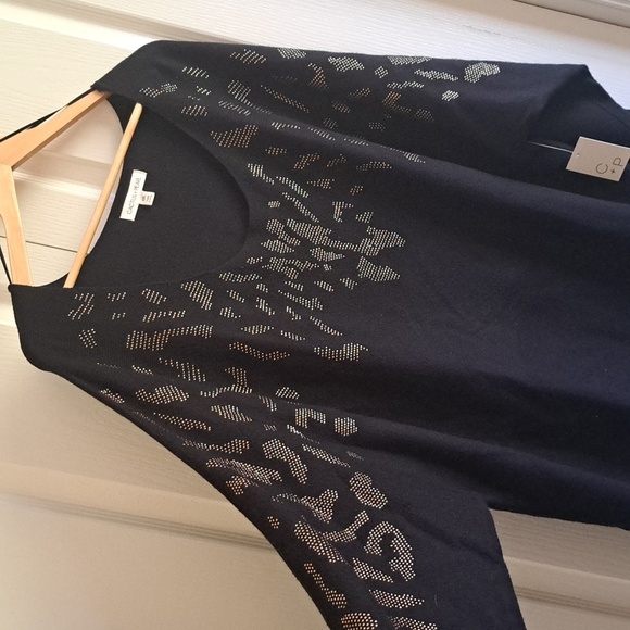 Black And Gold Light Sweater Ftom Cactus + Pearl XXL - Picture 7 of 8